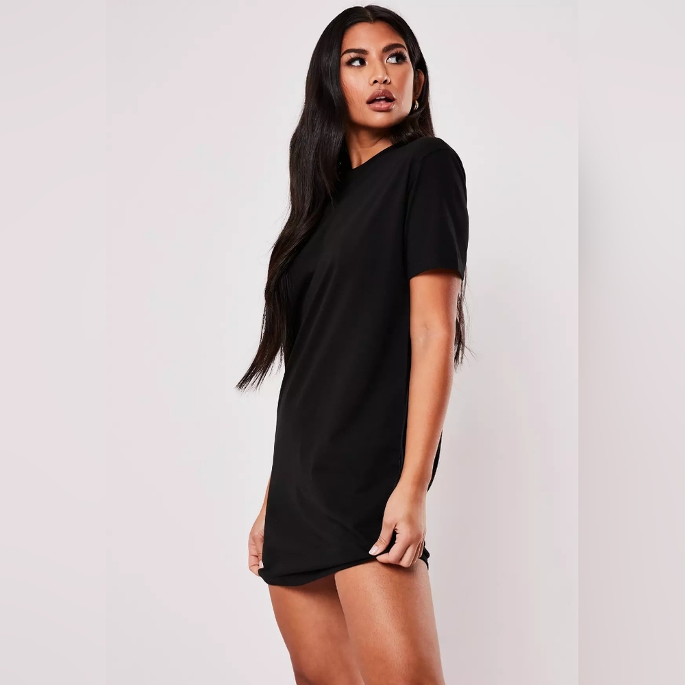 Missguided NWT Black Basic T-shirt‎ Dress